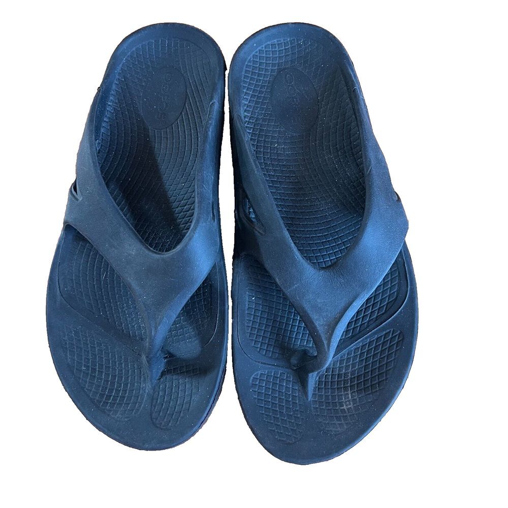 OOFOS Ooriginal‎ Flip Flop Black Size 10 Comfy